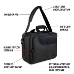 USA GEAR Console Carrying Case - PS4 Case Compatible with Playstation 4 Slim, PS4 Pro, and PS3 - Customizable Interior Store PS4 Games, PS4 Controller, PS4 Headset, and More Gaming Accessories (Black) - Image 5